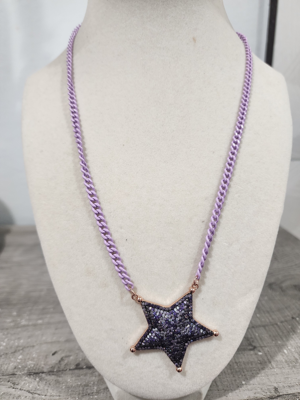 Lavender Star Druzy Necklace - Alexa Rae